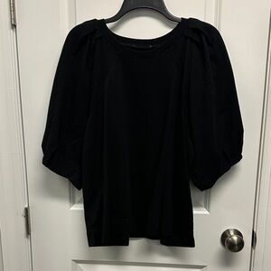 Lot of 3 Gibson Latimer Black,Maroon,Green Puff-Sleeve short sleeve size Large